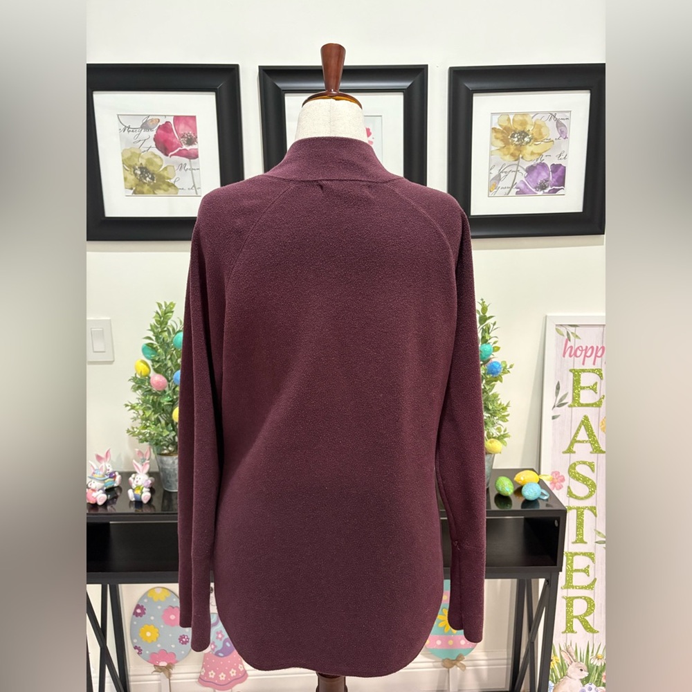 Tahari Maroon Half-Zip Pullover - image 6
